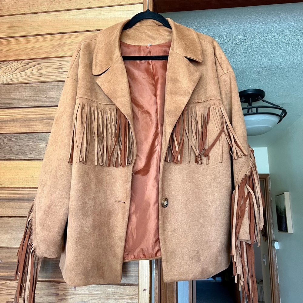 Suede Fringe Western Jacket - Picture 2 of 6
